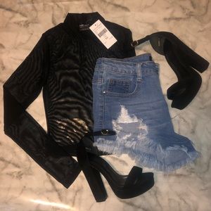 NWT Mesh Crop Top